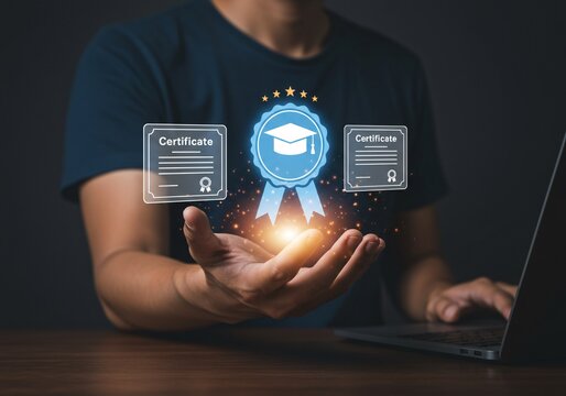 Ejemplo de certificado profesional de Smart Learning